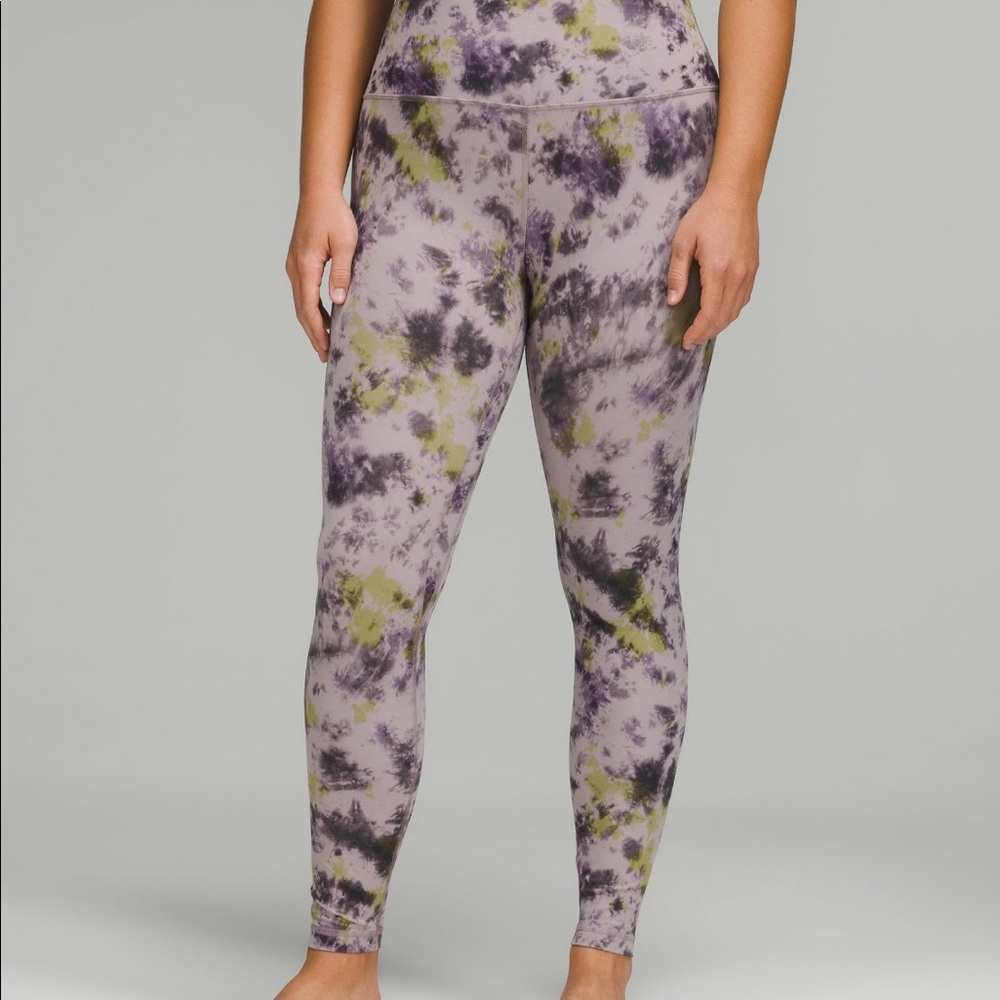 lululemon athletica Tie-Dye Leggings - Purple and Green